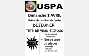 DEJEUNER TRIPOUS à DRULHE