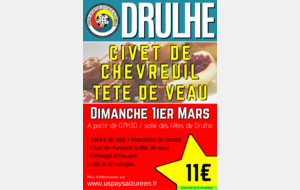 DÉJEUNER TDV / CIVET DE CHEVREUIL - MARS 2020