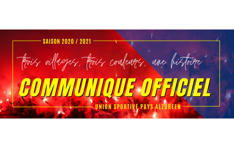 COMMUNIQUE OFFICIEL #3 - 2020 / 2021