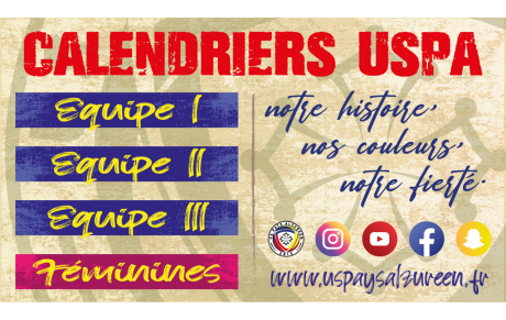 CALENDRIERS DES POULES